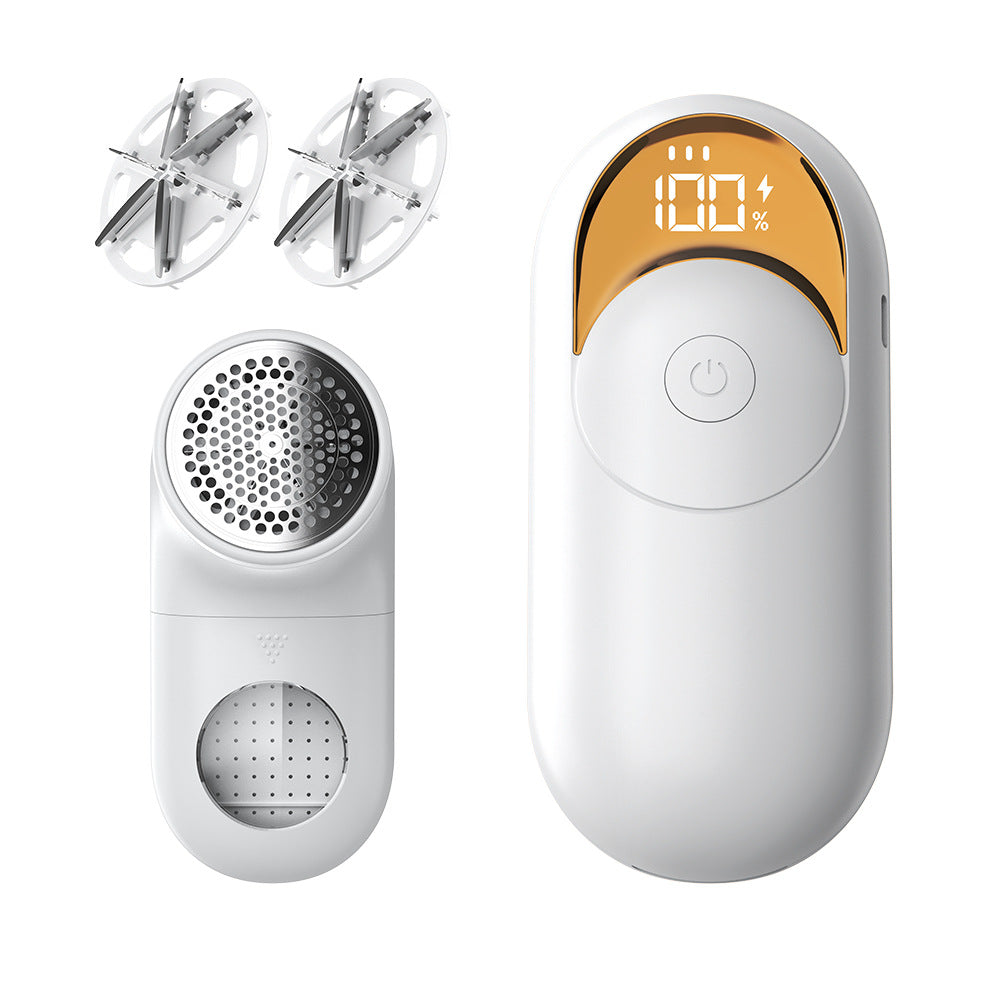 White Electric Fabric Shaver - USB Rechargeable